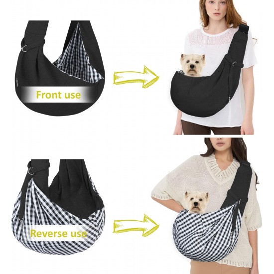 Dog Sling Dog Carrier Bag Small Dog Bag up to 7 kg, Puppy Sling for Dogs and Cats Walks and Outdoor Activities (D) Dog Sling Dog Carrier Bag Small Dog Bag up to 7 kg, Puppy Sling for Dogs and Cats Walks and Outdoor Activities (D)