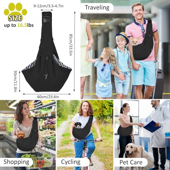 Dog Sling Dog Carrier Bag Small Dog Bag up to 7 kg, Puppy Sling for Dogs and Cats Walks and Outdoor Activities (D) Dog Sling Dog Carrier Bag Small Dog Bag up to 7 kg, Puppy Sling for Dogs and Cats Walks and Outdoor Activities (D)
