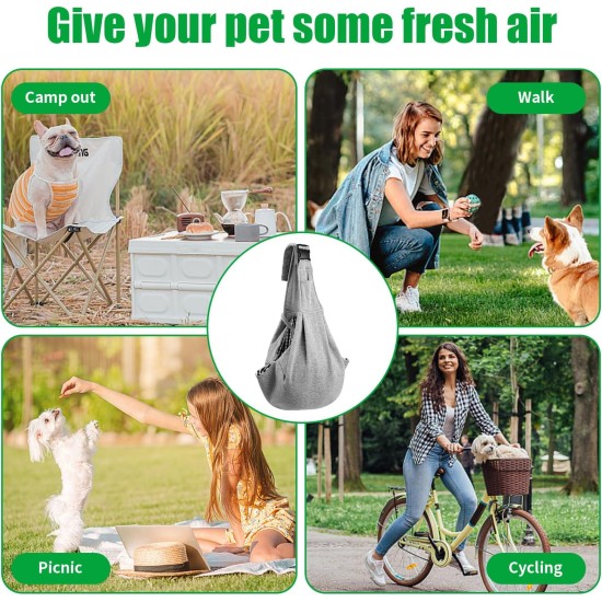 Dog Sling Dog Transport Bag Durable Pet Carrier for Dogs and Cats for Outdoor Activities, Weekend Trips and Walks with Dogs and Cats (Grey) Dog Sling Dog Transport Bag Durable Pet Carrier for Dogs and Cats for Outdoor Activities, Weekend Trips and Walks with Dogs and Cats (Grey)