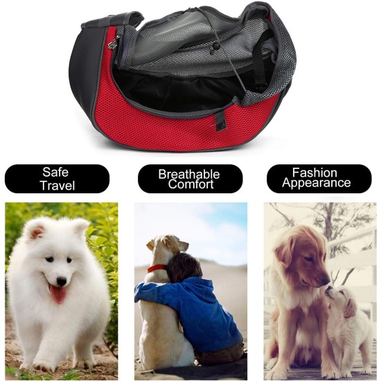 Dog Sling Small Dog Carrier, Pet Sling Carrier Bag, Carry Bag, Travel, Hands-Free Cross Body Carrier with Collar for Dog/Cat/Rabbit Under 2.5 kg/5.5 lb Outdoor Underground Dog Sling Small Dog Carrier, Pet Sling Carrier Bag, Carry Bag, Travel, Hands-Free Cross Body Carrier with Collar for Dog/Cat/Rabbit Under 2.5 kg/5.5 lb Outdoor Underground