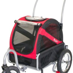 DoggyRide Mini Dog Stroller,Easily Converts Into Trailer, (With Optional Kit) Spring Red/ Black DoggyRide Mini Dog Stroller,Easily Converts Into Trailer, (With Optional Kit) Spring Red/ Black