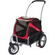 DoggyRide Mini Dog Stroller,Easily Converts Into Trailer, (With Optional Kit) Spring Red/ Black