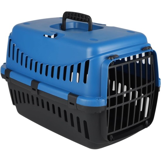 Dogs & Kats Dog Cat Box Pet Carrier 45 x 31 x 31 cm Dog Transport Box (Blue/Black) Dogs & Kats Dog Cat Box Pet Carrier 45 x 31 x 31 cm Dog Transport Box (Blue/Black)