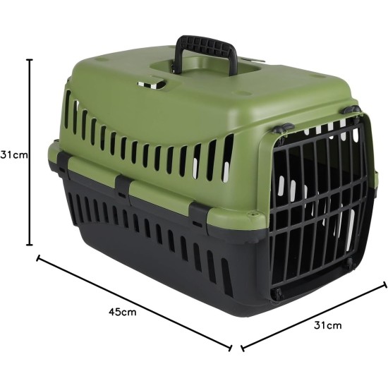 Dogs & Kats Dog Cat Box Pet Carrier 45 x 31 x 31 cm Dog Transport Box (Blue/Black) Dogs & Kats Dog Cat Box Pet Carrier 45 x 31 x 31 cm Dog Transport Box (Blue/Black)