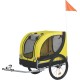 Dunlop Dog Pram - Dog Buggy Max. 40 kg - Dog Trailer Foldable - Dog Bicycle Trailer with Rain Cover and Removable Pneumatic Tyres - Easy Assembly - Yellow Dunlop Dog Pram - Dog Buggy Max. 40 kg - Dog Trailer Foldable - Dog Bicycle Trailer with Rain Cover and Removable Pneumatic Tyres - Easy Assembly - Yellow