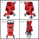 Elevon Pet Stroller, 4 Wheels, Multifunctional Dog and Cat Stroller, Foldable Portable Travel Stroller with Removable Carry Bag, Suitable for Medium and Small Dogs Elevon Pet Stroller, 4 Wheels, Multifunctional Dog and Cat Stroller, Foldable Portable Travel Stroller with Removable Carry Bag, Suitable for Medium and Small Dogs