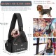 Eyein Dog Friendly Sling Dogs, Breathable Hands-Free Travel Bag for Small Pets with Adjustable Straps, Hardboard Base Safety Belt, for Dogs Under 5.5 kg, Black Eyein Dog Friendly Sling Dogs, Breathable Hands-Free Travel Bag for Small Pets with Adjustable Straps, Hardboard Base Safety Belt, for Dogs Under 5.5 kg, Black
