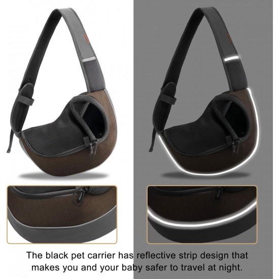 FDJASGY Pet Carrier Sling for Small Dogs and Cats, Breathable Mesh Hands-Free Puppy Backpack with Bag and Adjustable Carry Strap FDJASGY Pet Carrier Sling for Small Dogs and Cats, Breathable Mesh Hands-Free Puppy Backpack with Bag and Adjustable Carry Strap