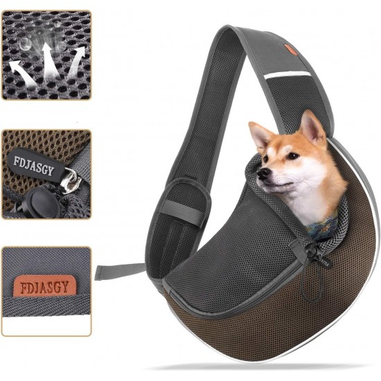 FDJASGY Pet Carrier Sling for Small Dogs and Cats, Breathable Mesh Hands-Free Puppy Backpack with Bag and Adjustable Carry Strap FDJASGY Pet Carrier Sling for Small Dogs and Cats, Breathable Mesh Hands-Free Puppy Backpack with Bag and Adjustable Carry Strap
