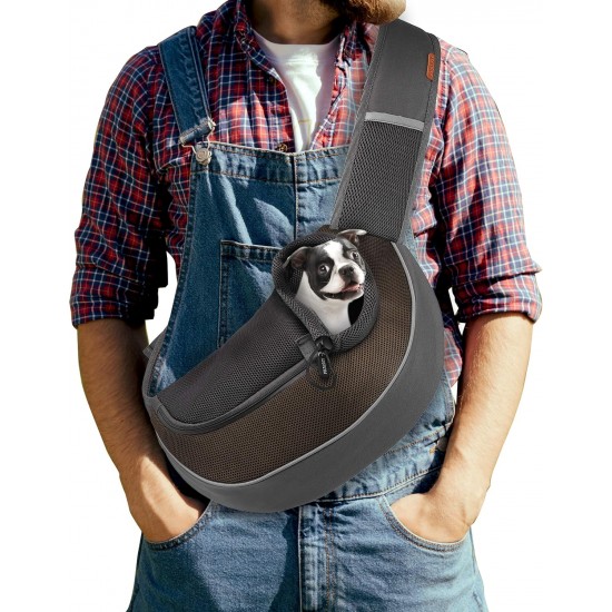 FDJASGY Pet Carrier Sling for Small Dogs and Cats, Breathable Mesh Hands-Free Puppy Backpack with Bag and Adjustable Carry Strap FDJASGY Pet Carrier Sling for Small Dogs and Cats, Breathable Mesh Hands-Free Puppy Backpack with Bag and Adjustable Carry Strap
