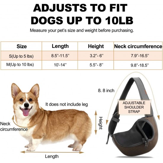 FDJASGY Pet Carrier Sling for Small Dogs and Cats, Breathable Mesh Hands-Free Puppy Backpack with Bag and Adjustable Carry Strap FDJASGY Pet Carrier Sling for Small Dogs and Cats, Breathable Mesh Hands-Free Puppy Backpack with Bag and Adjustable Carry Strap