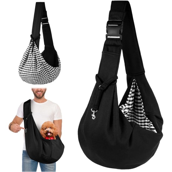 FainFun Dog Carrier Bag, Shoulder Bag for Pets, Reversible Small Dog Carrier up to 7 kg, Adjustable Pet Sling for Dogs, Dog Carrier for Walks/Outdoor Activities (Grey) FainFun Dog Carrier Bag, Shoulder Bag for Pets, Reversible Small Dog Carrier up to 7 kg, Adjustable Pet Sling for Dogs, Dog Carrier for Walks/Outdoor Activities (Grey)