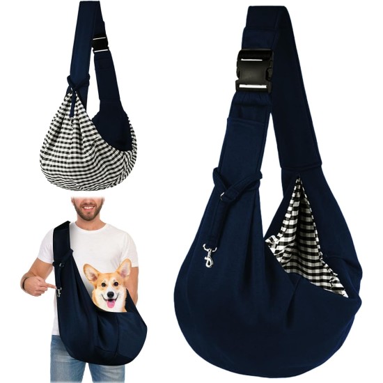 FainFun Dog Carrier Bag, Shoulder Bag for Pets, Reversible Small Dog Carrier up to 7 kg, Adjustable Pet Sling for Dogs, Dog Carrier for Walks/Outdoor Activities (Grey) FainFun Dog Carrier Bag, Shoulder Bag for Pets, Reversible Small Dog Carrier up to 7 kg, Adjustable Pet Sling for Dogs, Dog Carrier for Walks/Outdoor Activities (Grey)