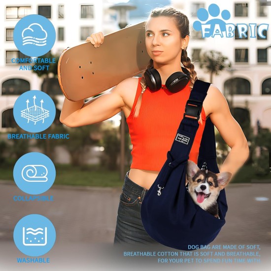 FainFun Dog Carrier Bag, Shoulder Bag for Pets, Reversible Small Dog Carrier up to 7 kg, Adjustable Pet Sling for Dogs, Dog Carrier for Walks/Outdoor Activities (Grey) FainFun Dog Carrier Bag, Shoulder Bag for Pets, Reversible Small Dog Carrier up to 7 kg, Adjustable Pet Sling for Dogs, Dog Carrier for Walks/Outdoor Activities (Grey)