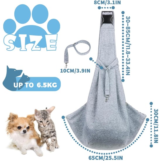 FePen Dog Carrier Bag up to 6.5 kg, Adjustable Pet Sling Shoulder Bag for Small Dogs, Dog Bag for Walks and Outdoor Activities (Black) FePen Dog Carrier Bag up to 6.5 kg, Adjustable Pet Sling Shoulder Bag for Small Dogs, Dog Bag for Walks and Outdoor Activities (Black)