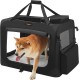 Feandrea PDC70H Foldable Dog Transport Box L Dog Bag Oxford Fabric Mesh Breathable Portable Metal Frame with Handles Pockets 70 x 52 x 52 cm Black Feandrea PDC70H Foldable Dog Transport Box L Dog Bag Oxford Fabric Mesh Breathable Portable Metal Frame with Handles Pockets 70 x 52 x 52 cm Black