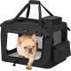 Feandrea PDC70H Foldable Dog Transport Box L Dog Bag Oxford Fabric Mesh Breathable Portable Metal Frame with Handles Pockets 70 x 52 x 52 cm Black Feandrea PDC70H Foldable Dog Transport Box L Dog Bag Oxford Fabric Mesh Breathable Portable Metal Frame with Handles Pockets 70 x 52 x 52 cm Black