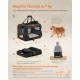 Feandrea PDC70H Foldable Dog Transport Box L Dog Bag Oxford Fabric Mesh Breathable Portable Metal Frame with Handles Pockets 70 x 52 x 52 cm Black Feandrea PDC70H Foldable Dog Transport Box L Dog Bag Oxford Fabric Mesh Breathable Portable Metal Frame with Handles Pockets 70 x 52 x 52 cm Black