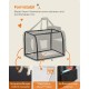 Feandrea PDC70H Foldable Dog Transport Box L Dog Bag Oxford Fabric Mesh Breathable Portable Metal Frame with Handles Pockets 70 x 52 x 52 cm Black Feandrea PDC70H Foldable Dog Transport Box L Dog Bag Oxford Fabric Mesh Breathable Portable Metal Frame with Handles Pockets 70 x 52 x 52 cm Black
