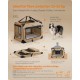 Feandrea PDC70H Foldable Dog Transport Box L Dog Bag Oxford Fabric Mesh Breathable Portable Metal Frame with Handles Pockets 70 x 52 x 52 cm Black Feandrea PDC70H Foldable Dog Transport Box L Dog Bag Oxford Fabric Mesh Breathable Portable Metal Frame with Handles Pockets 70 x 52 x 52 cm Black