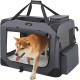 Feandrea PDC70H Foldable Dog Transport Box L Dog Bag Oxford Fabric Mesh Breathable Portable Metal Frame with Handles Pockets 70 x 52 x 52 cm Black Feandrea PDC70H Foldable Dog Transport Box L Dog Bag Oxford Fabric Mesh Breathable Portable Metal Frame with Handles Pockets 70 x 52 x 52 cm Black