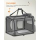 Feandrea PDC70H Foldable Dog Transport Box L Dog Bag Oxford Fabric Mesh Breathable Portable Metal Frame with Handles Pockets 70 x 52 x 52 cm Black Feandrea PDC70H Foldable Dog Transport Box L Dog Bag Oxford Fabric Mesh Breathable Portable Metal Frame with Handles Pockets 70 x 52 x 52 cm Black