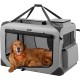 Feandrea PDC70H Foldable Dog Transport Box L Dog Bag Oxford Fabric Mesh Breathable Portable Metal Frame with Handles Pockets 70 x 52 x 52 cm Black Feandrea PDC70H Foldable Dog Transport Box L Dog Bag Oxford Fabric Mesh Breathable Portable Metal Frame with Handles Pockets 70 x 52 x 52 cm Black