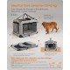 Feandrea PDC70H Foldable Dog Transport Box L Dog Bag Oxford Fabric Mesh Breathable Portable Metal Frame with Handles Pockets 70 x 52 x 52 cm Black Feandrea PDC70H Foldable Dog Transport Box L Dog Bag Oxford Fabric Mesh Breathable Portable Metal Frame with Handles Pockets 70 x 52 x 52 cm Black
