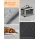 Feandrea PDC70H Foldable Dog Transport Box L Dog Bag Oxford Fabric Mesh Breathable Portable Metal Frame with Handles Pockets 70 x 52 x 52 cm Black Feandrea PDC70H Foldable Dog Transport Box L Dog Bag Oxford Fabric Mesh Breathable Portable Metal Frame with Handles Pockets 70 x 52 x 52 cm Black