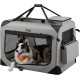 Feandrea PDC70H Foldable Dog Transport Box L Dog Bag Oxford Fabric Mesh Breathable Portable Metal Frame with Handles Pockets 70 x 52 x 52 cm Black Feandrea PDC70H Foldable Dog Transport Box L Dog Bag Oxford Fabric Mesh Breathable Portable Metal Frame with Handles Pockets 70 x 52 x 52 cm Black