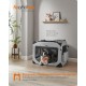 Feandrea PDC70H Foldable Dog Transport Box L Dog Bag Oxford Fabric Mesh Breathable Portable Metal Frame with Handles Pockets 70 x 52 x 52 cm Black Feandrea PDC70H Foldable Dog Transport Box L Dog Bag Oxford Fabric Mesh Breathable Portable Metal Frame with Handles Pockets 70 x 52 x 52 cm Black