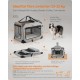Feandrea PDC70H Foldable Dog Transport Box L Dog Bag Oxford Fabric Mesh Breathable Portable Metal Frame with Handles Pockets 70 x 52 x 52 cm Black Feandrea PDC70H Foldable Dog Transport Box L Dog Bag Oxford Fabric Mesh Breathable Portable Metal Frame with Handles Pockets 70 x 52 x 52 cm Black