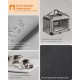 Feandrea PDC70H Foldable Dog Transport Box L Dog Bag Oxford Fabric Mesh Breathable Portable Metal Frame with Handles Pockets 70 x 52 x 52 cm Black Feandrea PDC70H Foldable Dog Transport Box L Dog Bag Oxford Fabric Mesh Breathable Portable Metal Frame with Handles Pockets 70 x 52 x 52 cm Black