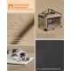 Feandrea PDC70H Foldable Dog Transport Box L Dog Bag Oxford Fabric Mesh Breathable Portable Metal Frame with Handles Pockets 70 x 52 x 52 cm Black Feandrea PDC70H Foldable Dog Transport Box L Dog Bag Oxford Fabric Mesh Breathable Portable Metal Frame with Handles Pockets 70 x 52 x 52 cm Black