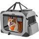 Feandrea PDC70H Foldable Dog Transport Box L Dog Bag Oxford Fabric Mesh Breathable Portable Metal Frame with Handles Pockets 70 x 52 x 52 cm Black Feandrea PDC70H Foldable Dog Transport Box L Dog Bag Oxford Fabric Mesh Breathable Portable Metal Frame with Handles Pockets 70 x 52 x 52 cm Black