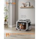 Feandrea PDC70H Foldable Dog Transport Box L Dog Bag Oxford Fabric Mesh Breathable Portable Metal Frame with Handles Pockets 70 x 52 x 52 cm Black Feandrea PDC70H Foldable Dog Transport Box L Dog Bag Oxford Fabric Mesh Breathable Portable Metal Frame with Handles Pockets 70 x 52 x 52 cm Black
