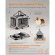 Feandrea PDC70H Foldable Dog Transport Box L Dog Bag Oxford Fabric Mesh Breathable Portable Metal Frame with Handles Pockets 70 x 52 x 52 cm Black Feandrea PDC70H Foldable Dog Transport Box L Dog Bag Oxford Fabric Mesh Breathable Portable Metal Frame with Handles Pockets 70 x 52 x 52 cm Black