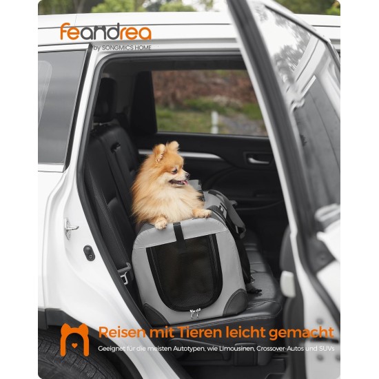 Feandrea PDC70H Foldable Dog Transport Box L Dog Bag Oxford Fabric Mesh Breathable Portable Metal Frame with Handles Pockets 70 x 52 x 52 cm Black Feandrea PDC70H Foldable Dog Transport Box L Dog Bag Oxford Fabric Mesh Breathable Portable Metal Frame with Handles Pockets 70 x 52 x 52 cm Black