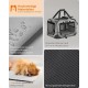 Feandrea PDC70H Foldable Dog Transport Box L Dog Bag Oxford Fabric Mesh Breathable Portable Metal Frame with Handles Pockets 70 x 52 x 52 cm Black Feandrea PDC70H Foldable Dog Transport Box L Dog Bag Oxford Fabric Mesh Breathable Portable Metal Frame with Handles Pockets 70 x 52 x 52 cm Black
