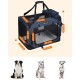 Feandrea PDC70H Foldable Dog Transport Box L Dog Bag Oxford Fabric Mesh Breathable Portable Metal Frame with Handles Pockets 70 x 52 x 52 cm Black Feandrea PDC70H Foldable Dog Transport Box L Dog Bag Oxford Fabric Mesh Breathable Portable Metal Frame with Handles Pockets 70 x 52 x 52 cm Black