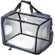 Feandrea PDC70H Foldable Dog Transport Box L Dog Bag Oxford Fabric Mesh Breathable Portable Metal Frame with Handles Pockets 70 x 52 x 52 cm Black Feandrea PDC70H Foldable Dog Transport Box L Dog Bag Oxford Fabric Mesh Breathable Portable Metal Frame with Handles Pockets 70 x 52 x 52 cm Black
