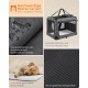 Feandrea PDC70H Foldable Dog Transport Box L Dog Bag Oxford Fabric Mesh Breathable Portable Metal Frame with Handles Pockets 70 x 52 x 52 cm Black Feandrea PDC70H Foldable Dog Transport Box L Dog Bag Oxford Fabric Mesh Breathable Portable Metal Frame with Handles Pockets 70 x 52 x 52 cm Black