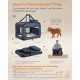 Feandrea PDC70H Foldable Dog Transport Box L Dog Bag Oxford Fabric Mesh Breathable Portable Metal Frame with Handles Pockets 70 x 52 x 52 cm Black Feandrea PDC70H Foldable Dog Transport Box L Dog Bag Oxford Fabric Mesh Breathable Portable Metal Frame with Handles Pockets 70 x 52 x 52 cm Black
