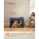 Feandrea PDC70H Foldable Dog Transport Box L Dog Bag Oxford Fabric Mesh Breathable Portable Metal Frame with Handles Pockets 70 x 52 x 52 cm Black Feandrea PDC70H Foldable Dog Transport Box L Dog Bag Oxford Fabric Mesh Breathable Portable Metal Frame with Handles Pockets 70 x 52 x 52 cm Black