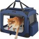 Feandrea PDC70H Foldable Dog Transport Box L Dog Bag Oxford Fabric Mesh Breathable Portable Metal Frame with Handles Pockets 70 x 52 x 52 cm Black Feandrea PDC70H Foldable Dog Transport Box L Dog Bag Oxford Fabric Mesh Breathable Portable Metal Frame with Handles Pockets 70 x 52 x 52 cm Black