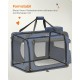 Feandrea PDC70H Foldable Dog Transport Box L Dog Bag Oxford Fabric Mesh Breathable Portable Metal Frame with Handles Pockets 70 x 52 x 52 cm Black Feandrea PDC70H Foldable Dog Transport Box L Dog Bag Oxford Fabric Mesh Breathable Portable Metal Frame with Handles Pockets 70 x 52 x 52 cm Black