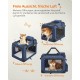 Feandrea PDC70H Foldable Dog Transport Box L Dog Bag Oxford Fabric Mesh Breathable Portable Metal Frame with Handles Pockets 70 x 52 x 52 cm Black Feandrea PDC70H Foldable Dog Transport Box L Dog Bag Oxford Fabric Mesh Breathable Portable Metal Frame with Handles Pockets 70 x 52 x 52 cm Black