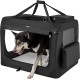Feandrea PDC70H Foldable Dog Transport Box L Dog Bag Oxford Fabric Mesh Breathable Portable Metal Frame with Handles Pockets 70 x 52 x 52 cm Black Feandrea PDC70H Foldable Dog Transport Box L Dog Bag Oxford Fabric Mesh Breathable Portable Metal Frame with Handles Pockets 70 x 52 x 52 cm Black