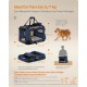 Feandrea PDC70H Foldable Dog Transport Box L Dog Bag Oxford Fabric Mesh Breathable Portable Metal Frame with Handles Pockets 70 x 52 x 52 cm Black Feandrea PDC70H Foldable Dog Transport Box L Dog Bag Oxford Fabric Mesh Breathable Portable Metal Frame with Handles Pockets 70 x 52 x 52 cm Black