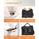 Feandrea PDC70H Foldable Dog Transport Box L Dog Bag Oxford Fabric Mesh Breathable Portable Metal Frame with Handles Pockets 70 x 52 x 52 cm Black Feandrea PDC70H Foldable Dog Transport Box L Dog Bag Oxford Fabric Mesh Breathable Portable Metal Frame with Handles Pockets 70 x 52 x 52 cm Black